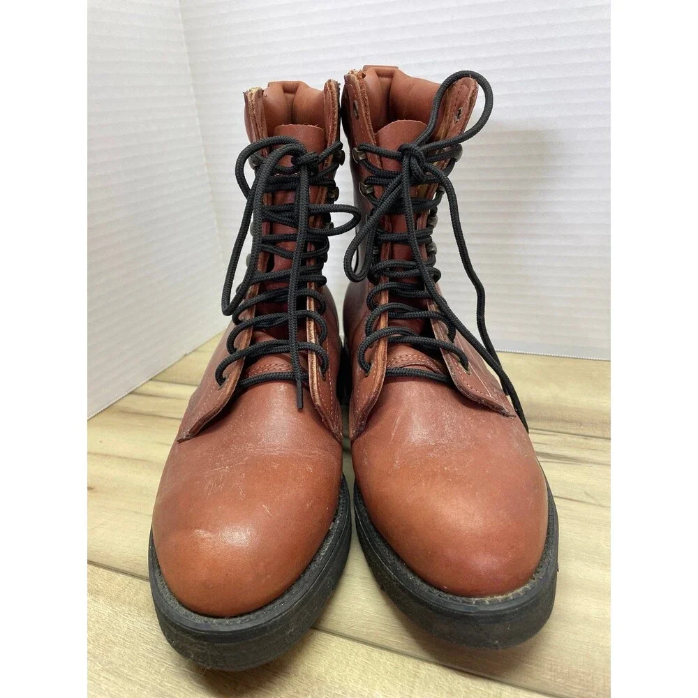 Work America lace up 8” logger work boot 7D